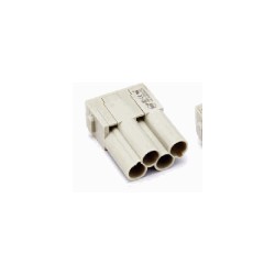Insert HM modulaire, Raccordement à Sertir, mâle, 4 pin, 40A, Polycarbonate 